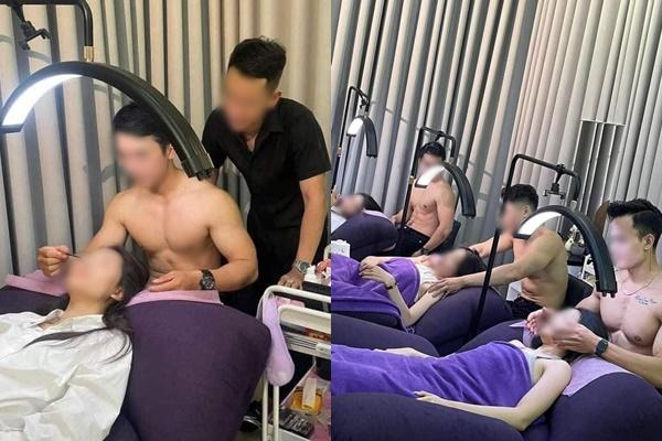 Bóc trần spa để trai 6 múi bồng bế, cho chị em sờ soạng-18