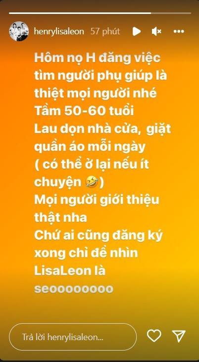 Hồ Ngọc Hà khóc dở mếu dở khi tuyển giúp việc cho Lisa - Leon-2