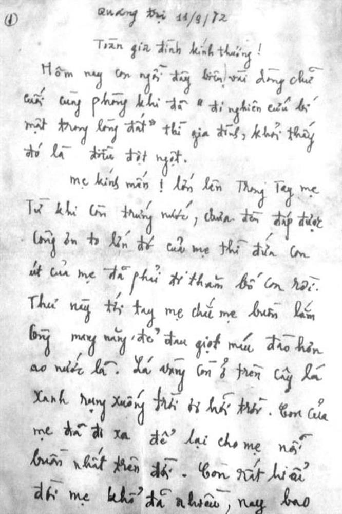 Nghẹn đắng di thư ngoại cảm từ thành cổ Quảng Trị giữ gìn suốt 30 năm-1