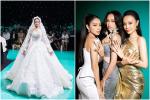 Hoa hậu Ngọc Châu catwalk 'cà giựt', dẫm cả váy của Á hậu Thủy Tiên