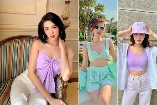 Tủ đồ hè toàn áo 2 dây croptop xinh hết nấc của Thúy Ngân