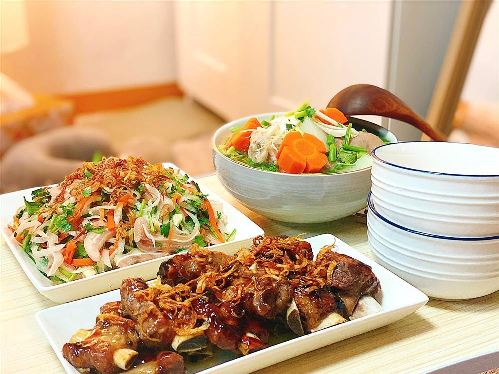 Rớt nước miếng mâm cơm 2 người tươm tất của du học sinh Hàn-3