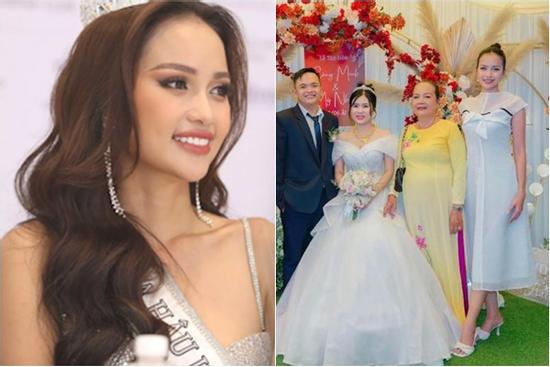 Ngọc Châu như người khổng lồ trong đám cưới người thân