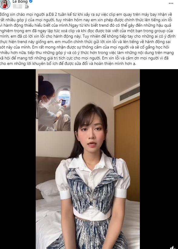 Lê Bống cúi đầu xin lỗi clip săn mây, netizen: Thảo mai vừa thôi-2