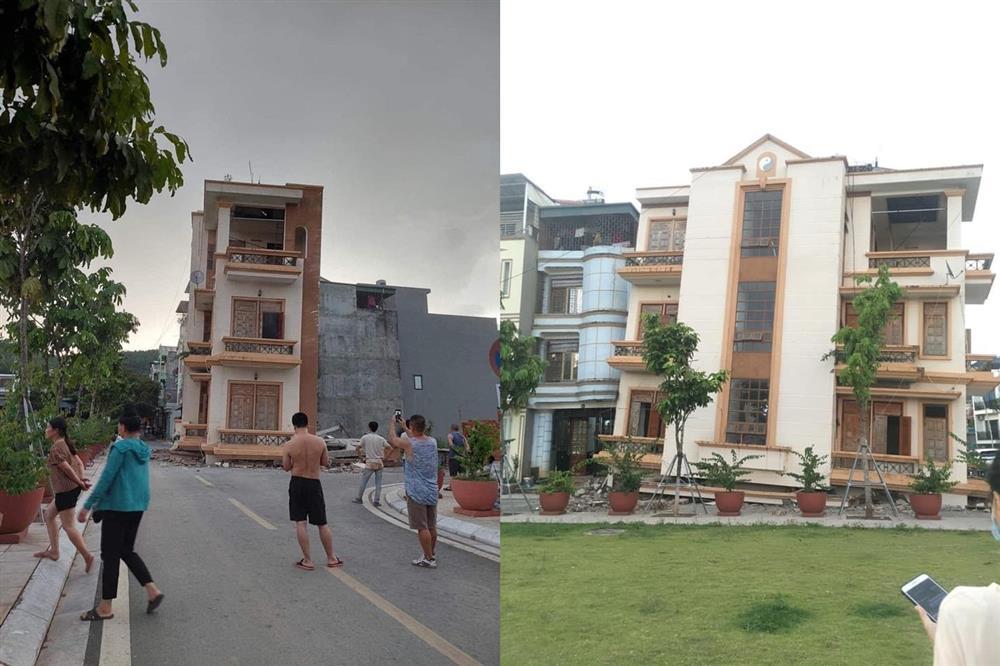 Kinh hoàng nhà 4 tầng ở Sơn La bất ngờ đổ sập khi đang di chuyển-1