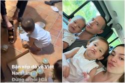 Hồ Ngọc Hà đưa cặp song sinh về Việt Nam sau 1 tháng ở Thụy Điển