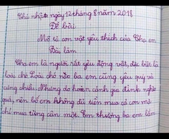 Bài văn dài đúng 4 câu khiến bố cạn lời, mẹ mát lòng mát dạ-4
