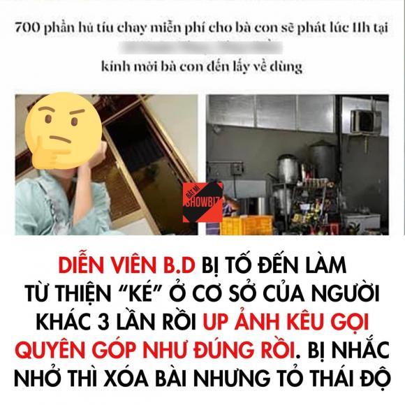 Rộ tin dễn viên B.D làm từ thiện ké nhưng lại kêu gọi quyên góp-1