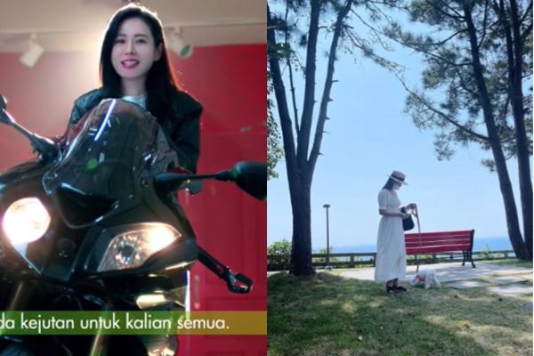 Son Ye Jin che khéo bụng bầu-3