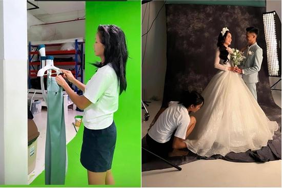 H'Hen Niê xuề xòa làm stylist kiêm thợ chụp ảnh cưới cho em trai