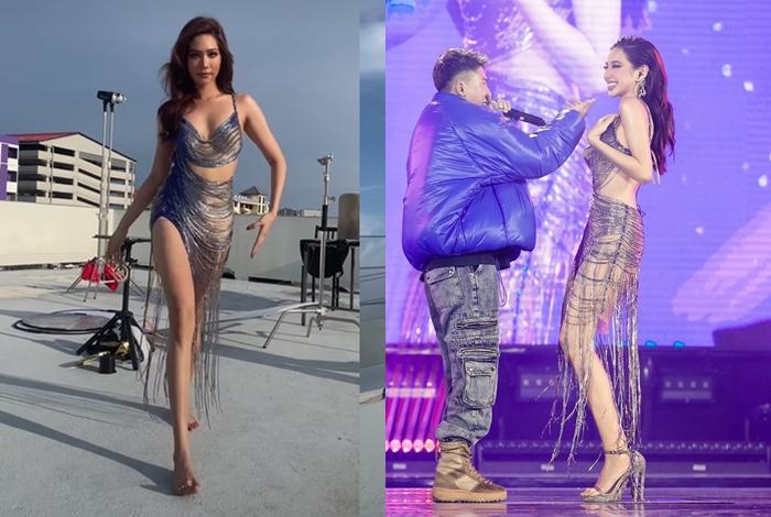 Thùy Tiên mặc giống đương kim Miss International, ai thắng?-6