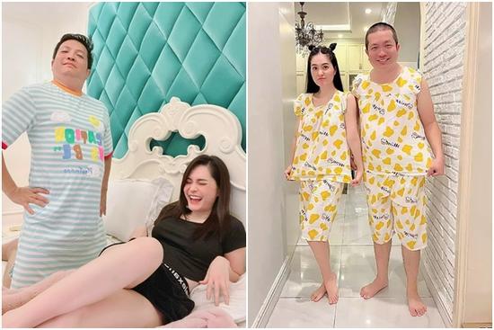 Chồng đại gia của Đoàn Di Băng mặc đồ ngủ của vợ nhìn 'lạ' lắm