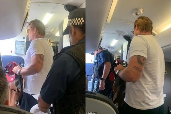 Công bố ảnh Lee Ryan bị bắt trên máy bay