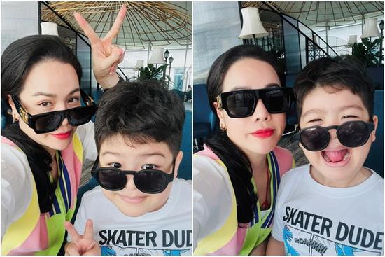 Nhật Kim Anh cùng chồng cũ đưa con xuất ngoại
