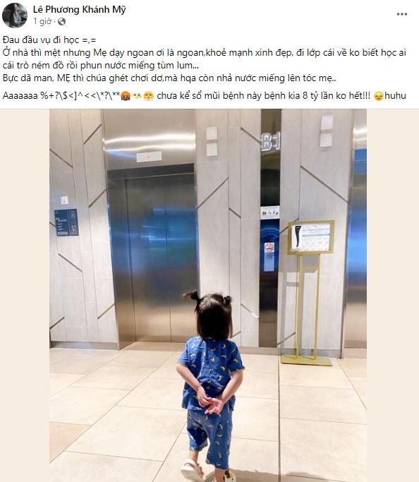 Ái nữ Vân Navy đi học bướng bỉnh, về nhổ nước bọt vào người mẹ-1