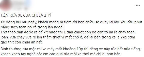 Khách nữ mang xe máy ra rửa, thợ hốt hoảng như xem phim kinh dị-1