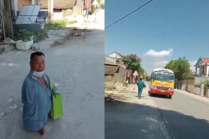 Người đàn ông khuyết tật nặng đứng đợi 2 tiếng vẫn bị xe bus... ngó lơ-2
