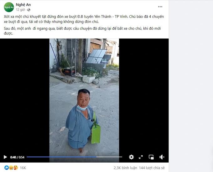 Người đàn ông khuyết tật nặng đứng đợi 2 tiếng vẫn bị xe bus... ngó lơ-1