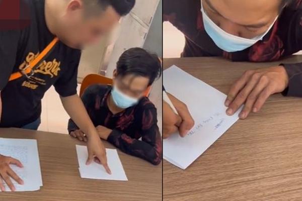 Tội phạm giả mù chữ không khai, bị tròng viết luôn Tôi không biết trữ-1