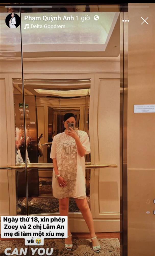 Phạm Quỳnh Anh đi làm sau 3 tuần sinh nở, sắc vóc ra sao?-4