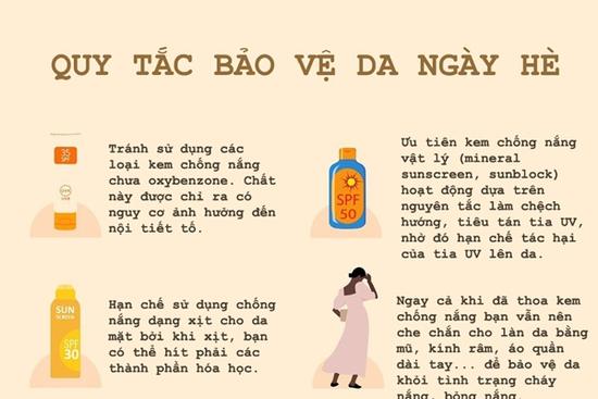 6 quy tắc bảo vệ da ngày hè