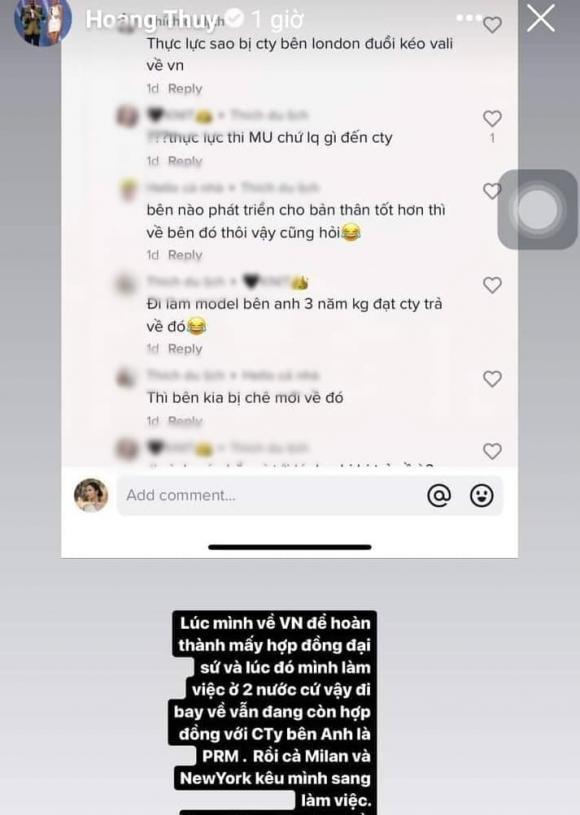 Phản ứng Hoàng Thùy khi anti-fan nói bị công ty ở London đuổi-2