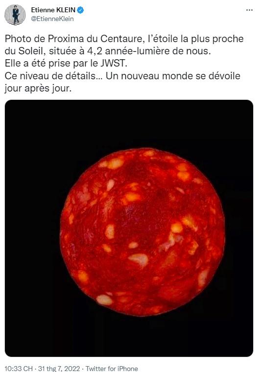 Đăng ảnh xúc xích nhưng lại nói sao Cận Tinh, nhà khoa học bị chỉ trích gay gắt-1