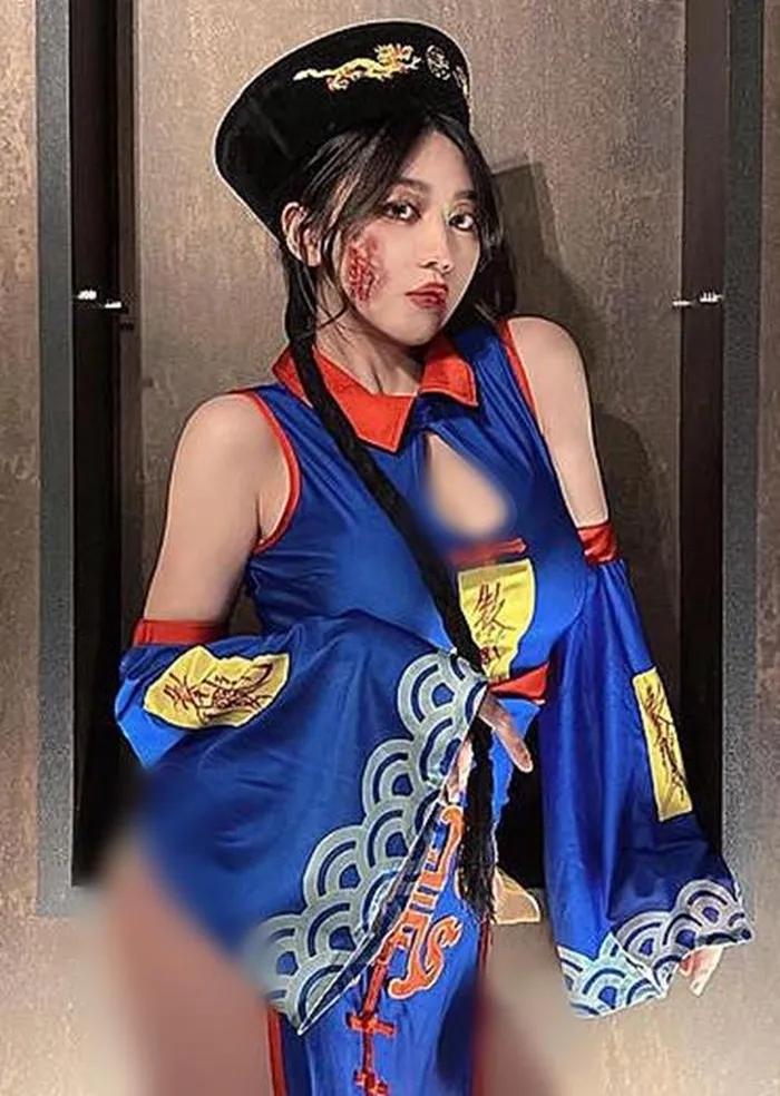 Tháng cô hồn, hot girl chơi lớn hóa cương thi-1