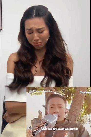 Thùy Tiên khóc nghe Quang Linh Vlog hát Giả Vờ Thương Anh Được Không?-2