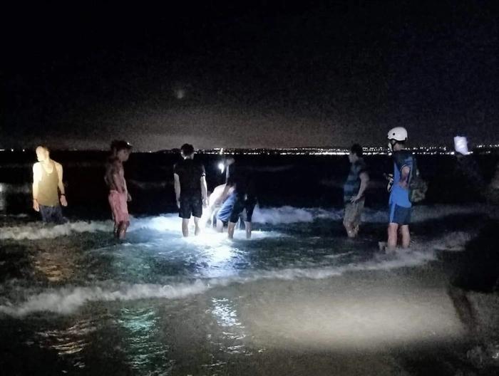 Cá voi lạc trôi vào bờ biển Mũi Né, hành động ngư dân gây chú ý-2