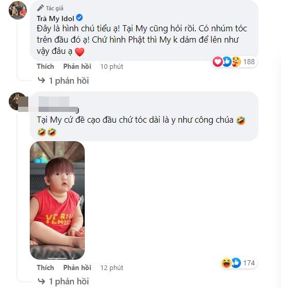 Cậu út nhà Trà My Idol giống hệt bức tượng chú tiểu-3