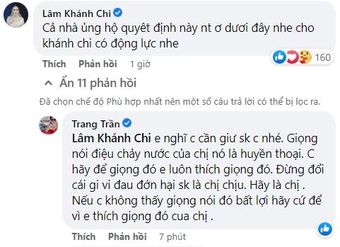 Lâm Khánh Chi chuyển giọng, Trang Trần comment ngược số đông