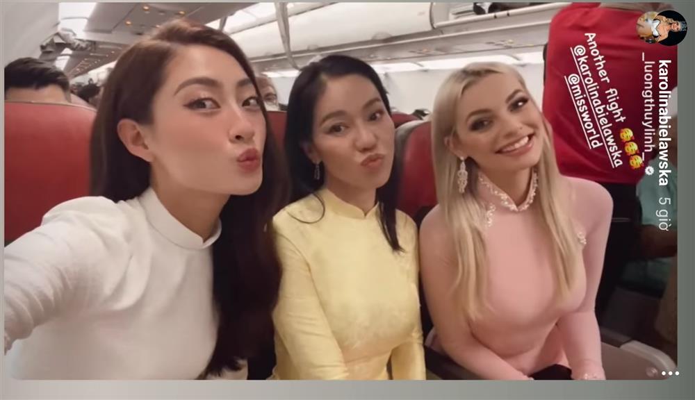 Miss World mặc áo dài catwalk, Lương Thùy Linh làm không lại-4