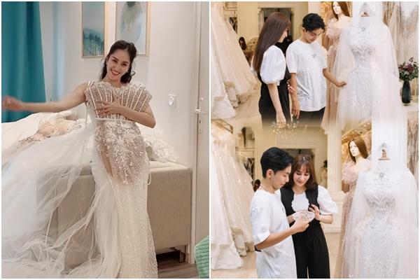 Khánh Thi được ông xã Phan Hiển khen hết lời khi mặc váy cưới sexy-5