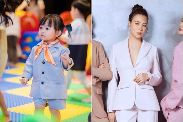 Ái nữ 2 tuổi không khác gì Đàm Thu Trang bản nhí khi mặc vest-9