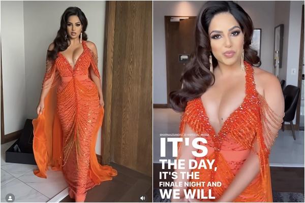 Miss Universe 2021 bị nghi bơm ngực vì vòng 1 khủng như bom-2