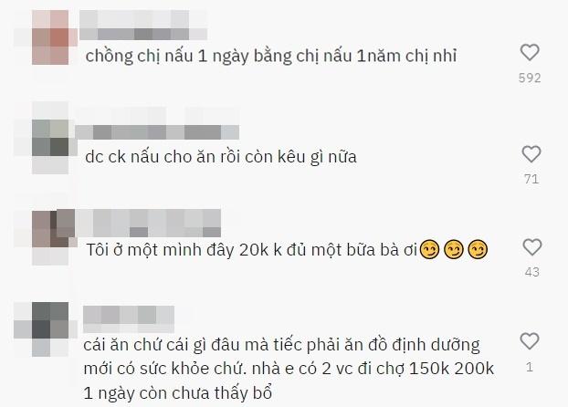 Chủ nhân bữa cơm 5k tức giận vì ông xã hoang phí, nấu một bữa hơn 20k-6