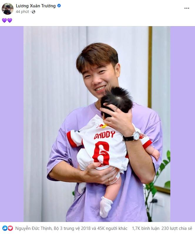 Xuân Trường lần đầu show ảnh con, tò mò diện mạo nhóc tỳ-1