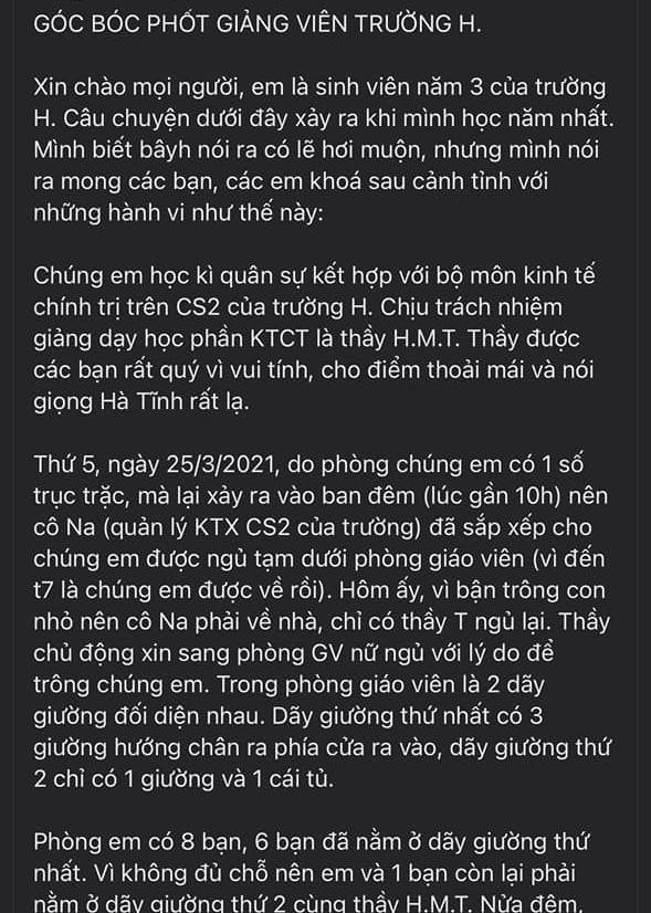 Xôn xao nữ sinh tố bị giảng viên quấy rối tình dục trong kỳ học quân sự-1