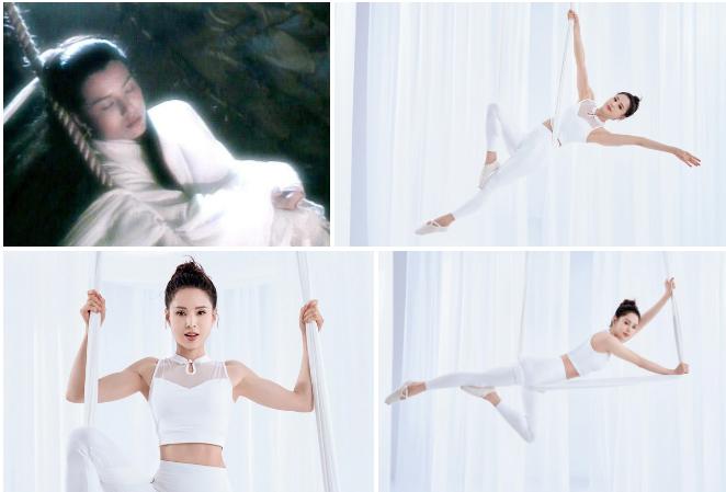 Lý Nhược Đồng tái hiện cảnh ngủ trên dây của Tiểu Long Nữ-1