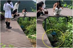 Mải quay clip 'sống ảo', cô gái trẻ rơi xuống khe Cầu Mây - Tam Đảo