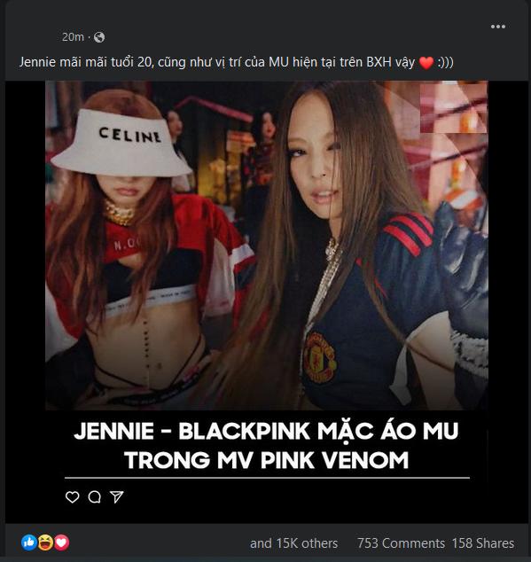 MXH bùng nổ vì Jennie BLACKPINK diện áo Manchester United-5