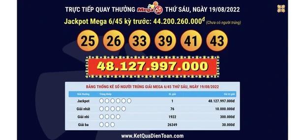 Vé số Vietlott bán ở TP.HCM trúng giải độc đắc 48 tỉ đồng-1