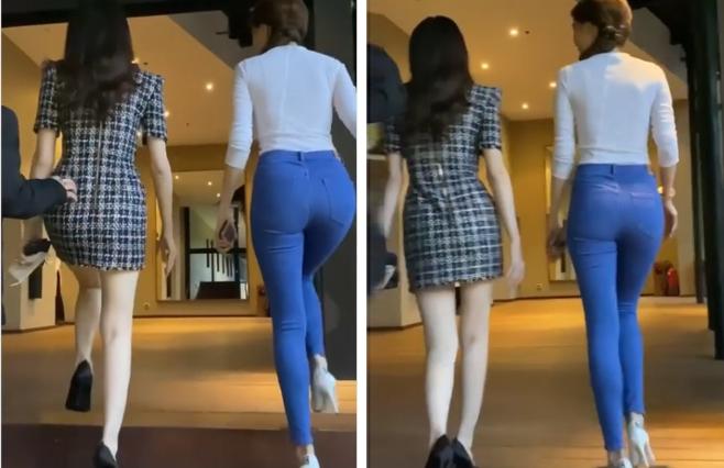 Ngọc Trinh chật vật vì váy siêu bó, vòng 3 đập thẳng vào camera-5