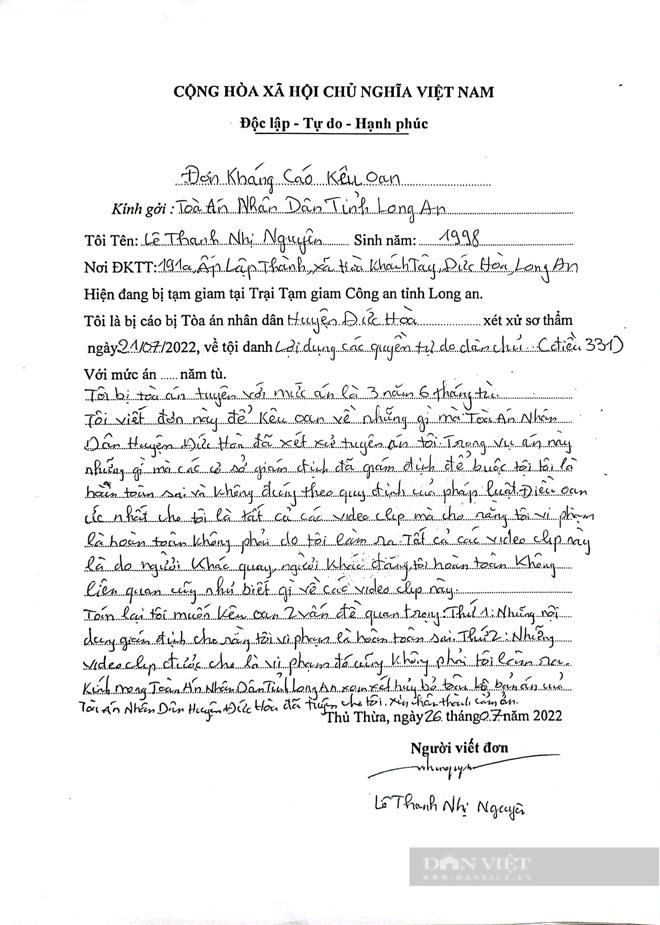 Hé lộ lá đơn kêu oan của 6 bị cáo vụ án ‘Tịnh thất Bồng Lai’-3