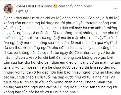 Hiếu Hiền nổi đóa khi vợ bị chê ăn mặc như con ở-2