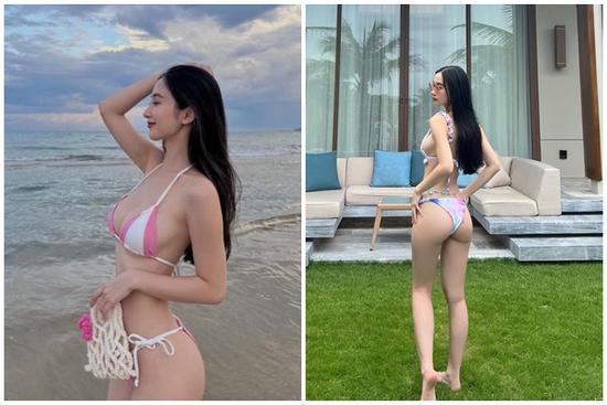 Jun Vũ diện bikini tí hon, show vòng 3 thẳng ống kính