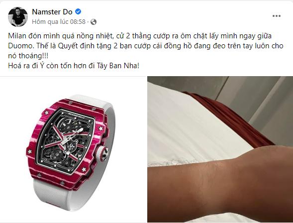 Đi du lịch Ý, khách Việt bay luôn chiếc đồng hồ 7 tỷ chỉ sau 1 cái ôm-1