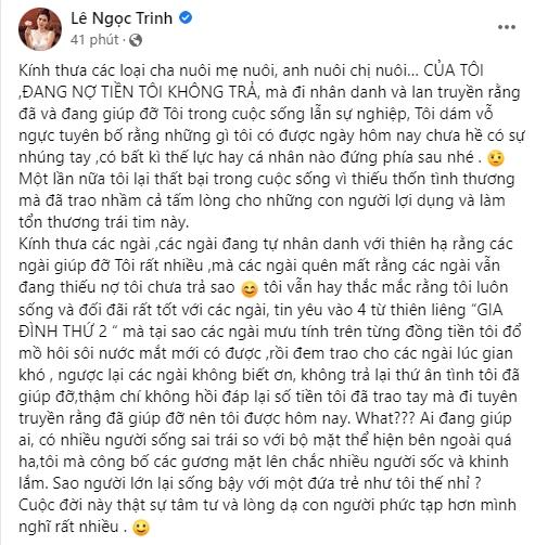 Ngọc Trinh phanh phui cha mẹ nuôi, anh chị nuôi đâm sau lưng-2