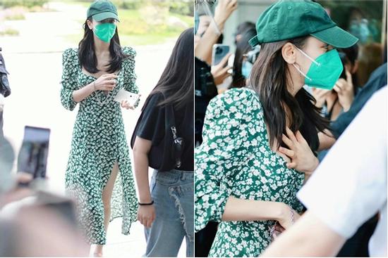 Diện váy hoa xẻ tà, Địch Lệ Nhiệt Ba leo thẳng lên 'hot tìm kiếm'